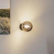 EMIBIG LIGHTING Vägglampa Glassy, svart, grafit, glas, E14, Ø 14 cm