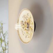 Lucande vägglampa Faelira, rosa/vit, keramik