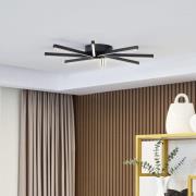 Lucande LED-taklampa Tjado, Ø 70 cm, svart, metall