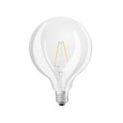 OSRAM LED-lampa Globe G125 E27, 2,5 W klar glödtråd 2 700 K