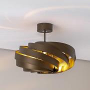 Euluna Vento taklampa, kaffebrun, Ø 50 cm