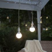 STAR TRADING E27-uttag med Ute-kabel, 5 m, vit