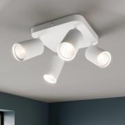 Nowodvorski Lighting Taklampa Eye Spot 4 lampor fyrkantig, vit