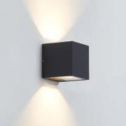 Lucande LED-utomhusvägglampa Merjem, 12 cm, upp/ner, IP54