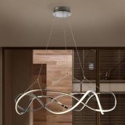 Schuller Valencia LED-pendellampa Molly, triac dimbar, Ø 100 cm, krom