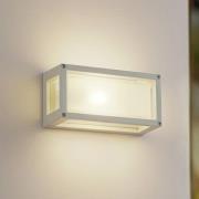 Lucande utomhusvägglampa Aurelien, vit, glas, 12,5 cm, IP54