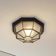 Lindby utomhustaklampa Idril, antracit, metall, Ø 26,5cm