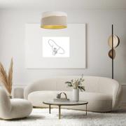 Maco Design Hänglampa Susan, 1 lampa, vit/beige/guld