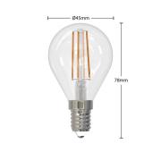 Arcchio LED-filamentlampa E14 4W 2 700 K droppar 2-pack