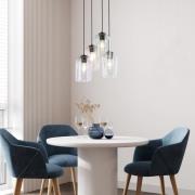 TK Lighting Hänglampa Molly, Ø 38 cm, flerfärgad, metall, glas, 4 lamp...