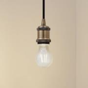 Lindby pendellampa Hattie, mässing, Ø 5 cm, metall, E27