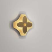 OLEV LED-vägglampa ORNATO FLOWER, guld/brun, metall 2 700 K