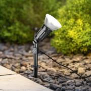 Reality Leuchten Utomhus spotlampa Caceres, svart, plast, IP44, vinkli...