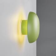 Reality Leuchten LED-vägglampa Davey, grön, dimbar, Ø 15,5 cm