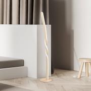 Reality Leuchten LED-golvlampa Ginko, sand, metall, höjd 110 cm