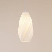 Lindby pendellampa Nuvia, Ø 15,5 cm, vit, 3D-tryck