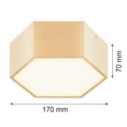 Argon LED-taklampa Libre, guldfärgad, stål, 3 000 K
