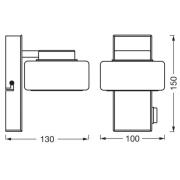 LEDVANCE LED-vägglampa Orbis Flame, 1 lampa, svart, IP44