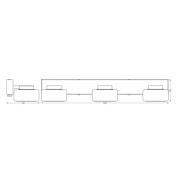 LEDVANCE LED-vägglampa Orbis Flame, 3 lampor, krom, IP44