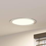 Prios LED-inbyggnadslampa Cadance, silver, 24 cm, CCT, IP44