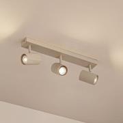 Lindby vägglampa Kardis, beige, 3 lampor, metall, GU10