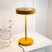 Dyberg Larsen LED-bordslampa Starlight, gul, höjd 26 cm