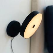 Dyberg Larsen LED-vägglampa Starlight, svart, Ø 14 cm