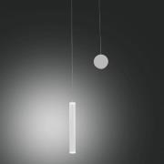 Fabas Luce LED-hänglampa Prado, vit, metall, dimbar