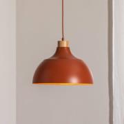 Envostar hänglampa Kaitt, tegelröd, Ø 34 cm, trädetalj