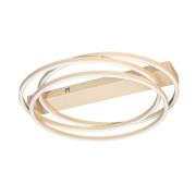 FISCHER & HONSEL LED-taklampa Kiku, Ø 56 cm, sandfärgad, metall, CCT