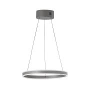 FISCHER & HONSEL LED-hänglampa Silvio, Ø 50 cm, sandgrå, metall, CCT,