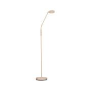 FISCHER & HONSEL LED-golvlampa Sorento, höjd 138 cm, sandfärgad, metal...