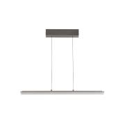 FISCHER & HONSEL LED-hänglampa Torvi, sandgrå/rökgrå,  88 cm metall/gl...