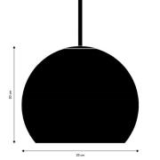 FRANDSEN Hänglampa Ball Glass, sandgrå, Ø 25 cm