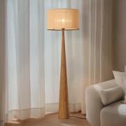 Lucande golvlampa Fabrena, naturfärgad, bambu, höjd 138 cm
