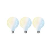 LUUMR Smart LED-lampa 3st E27 G125 7W CCT matt Tuya