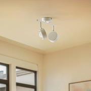 Lindby strålkastare Jyla, vit, lins, 4 200 K, 2-ljus, GX53