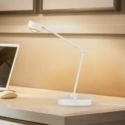 Lindby bordslampa Jyla, vit, lins, 4200K, GX53, järn