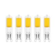 Arcchio LED-stiftlampa, G9, 2,2W, 2700K, set om 5