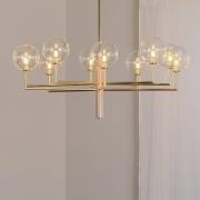 Jupiter Ljuskrona Feme, guldfärgad, glas, 10 lampor, G9