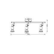 OSRAM takspotlight, vit, 3 lampor, metall, GU10-LED 927 dimbar