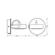 OSRAM LED-väggspotlight VENUS, svart, 1 lampa 3 000 K