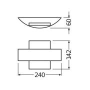 OSRAM LED-utomhusvägglampa ENDURA STYLE SHIELD mörkgrå IP44