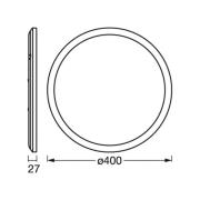 OSRAM LED-taklampa ORBIS ULTRA SLIM, svart, Ø 40 cm dimbar