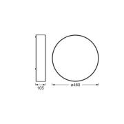 OSRAM taklampa ORBIS PARIS, beige, Ø 48 cm, textil, E27