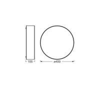 OSRAM taklampa ORBIS PARIS, vit, Ø 40 cm, textil, E27