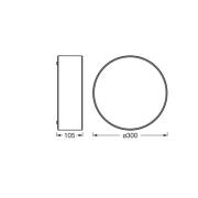 OSRAM taklampa ORBIS PARIS, brun, Ø 30 cm, textil, E27