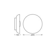 OSRAM taklampa ORBIS Milan, trä, Ø 31 cm, metall/glas
