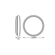 OSRAM LED-taklampa ORBIS LONDON, svart, Ø 40 cm, metall