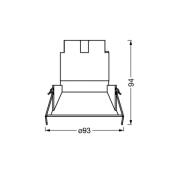 OSRAM LED-inbyggnadsspot TWIST, vit/vit, 840, Ø 9,3 cm, metall